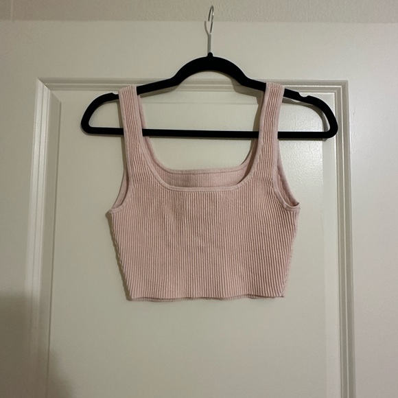 Aritzia Tops Baby Pink Ribbed Tank Poshmark
